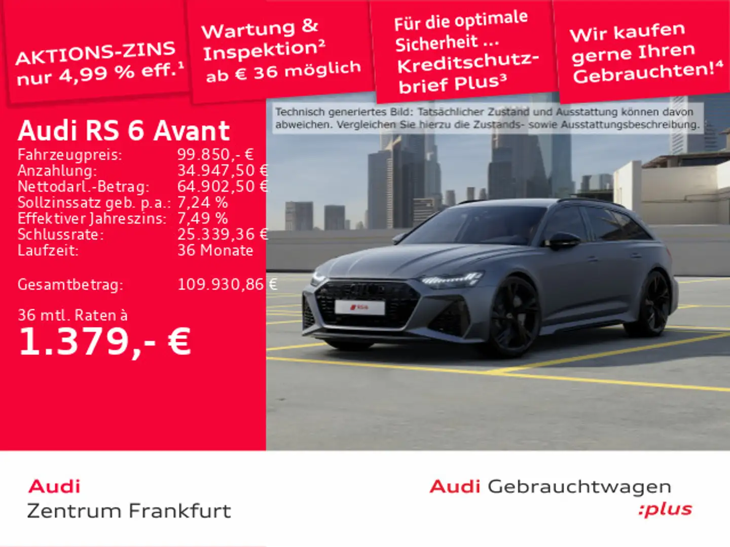 Audi RS6 RS6 Avant Laser Luft AHK B&O Tempomat Grau - 1