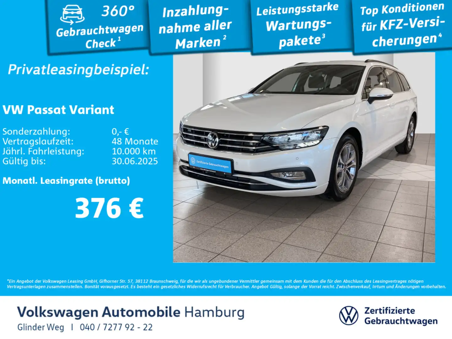 Volkswagen Passat Variant 2.0 TSI Business DSG Kamera LED N Blanc - 1