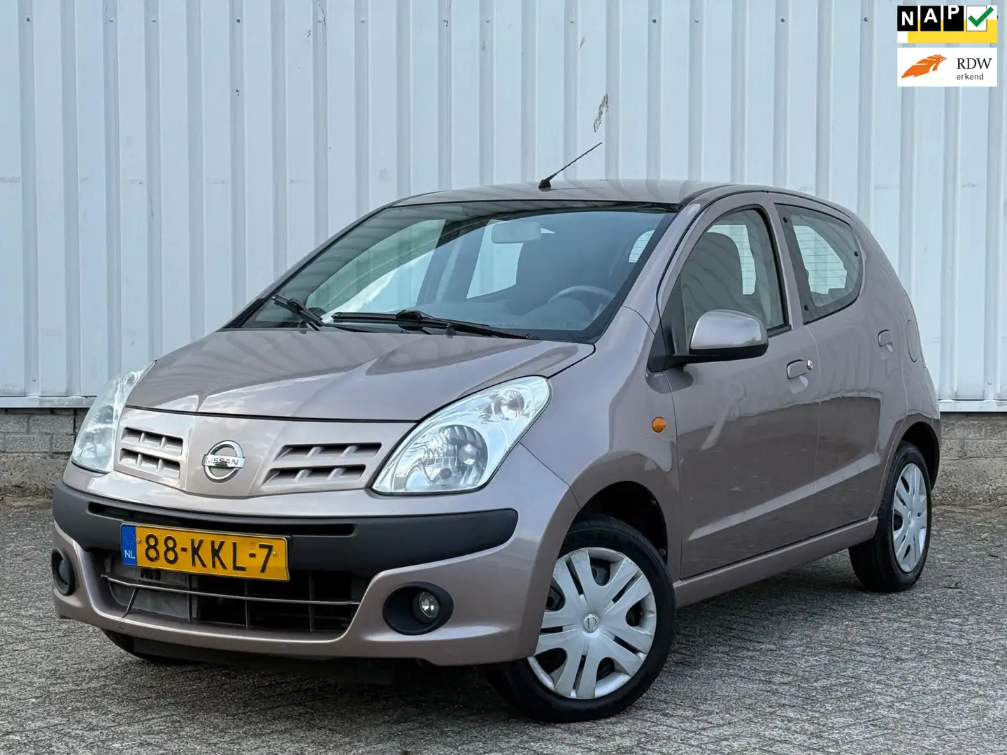 Nissan Pixo 1.0 Acenta 1e Eigenaar,Airco,ElektrischeRamen,5Deu Beige - 1