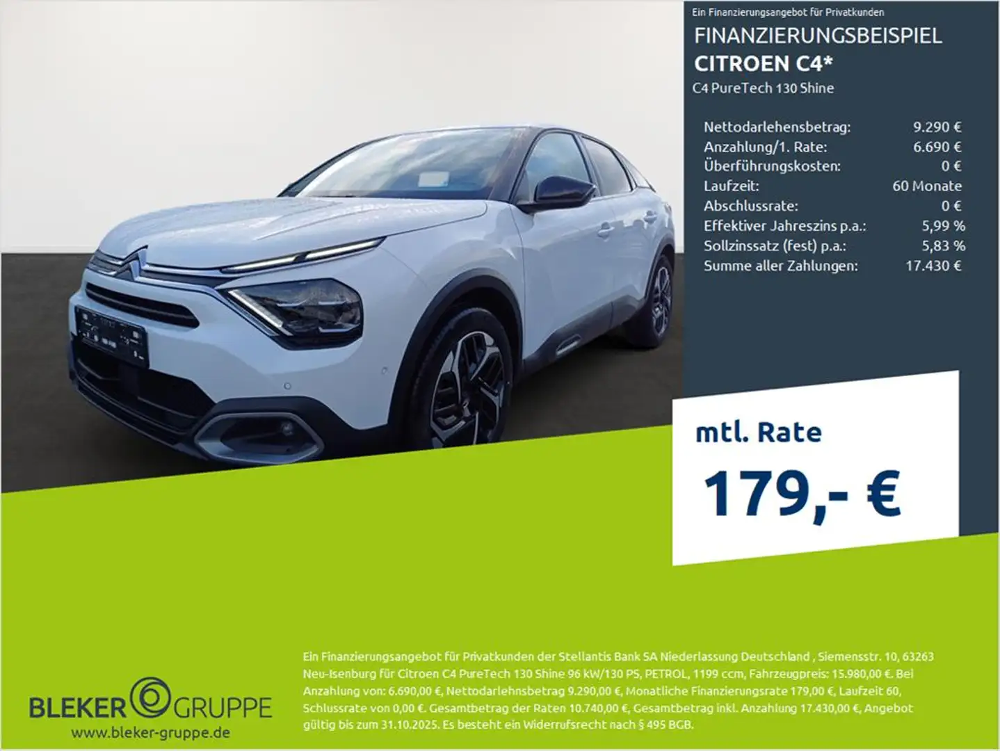 Citroen C4 Lim. Shine Wit - 1