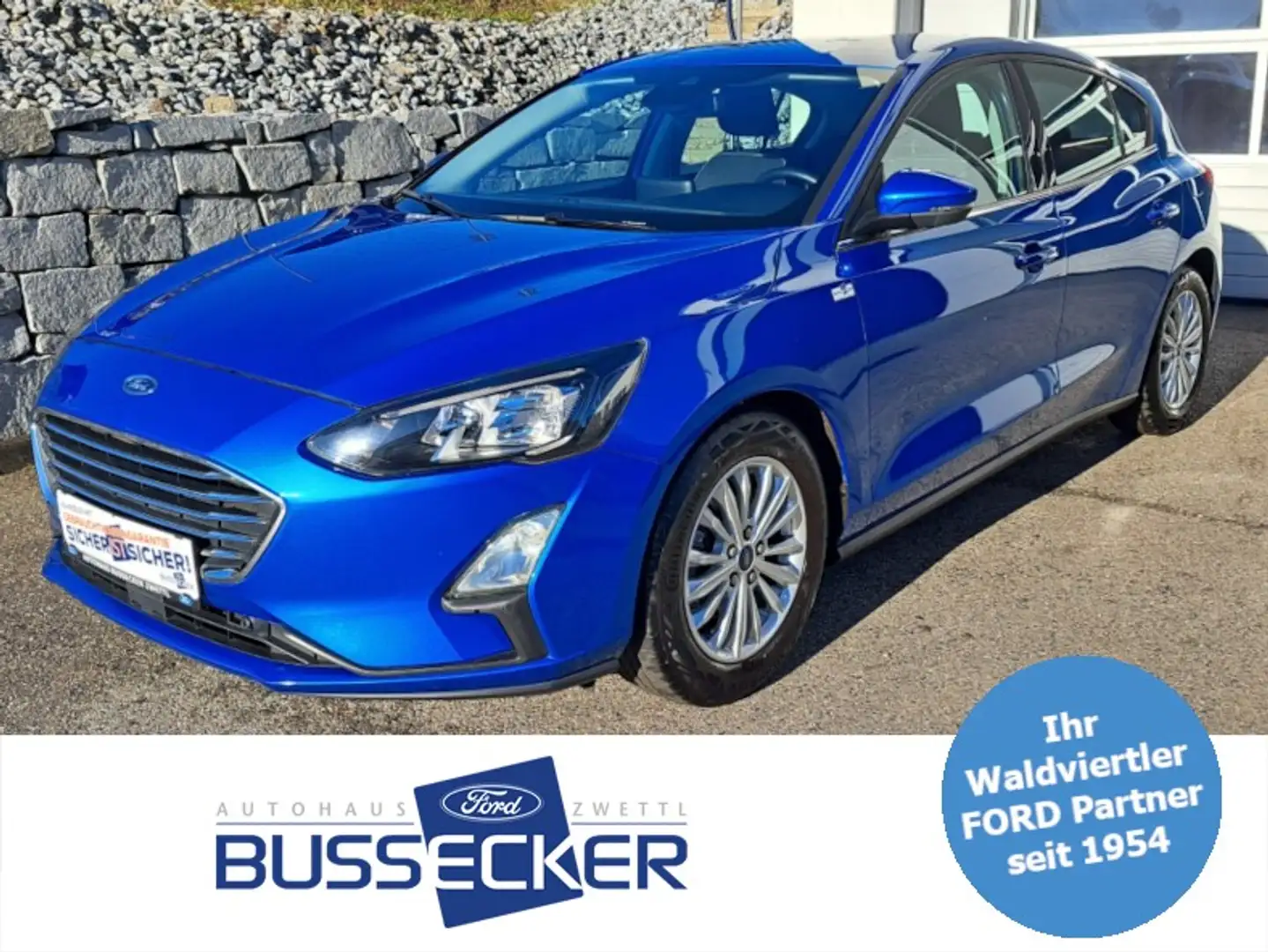 Ford Focus 1,0 EcoBoost Titanium Blau - 1
