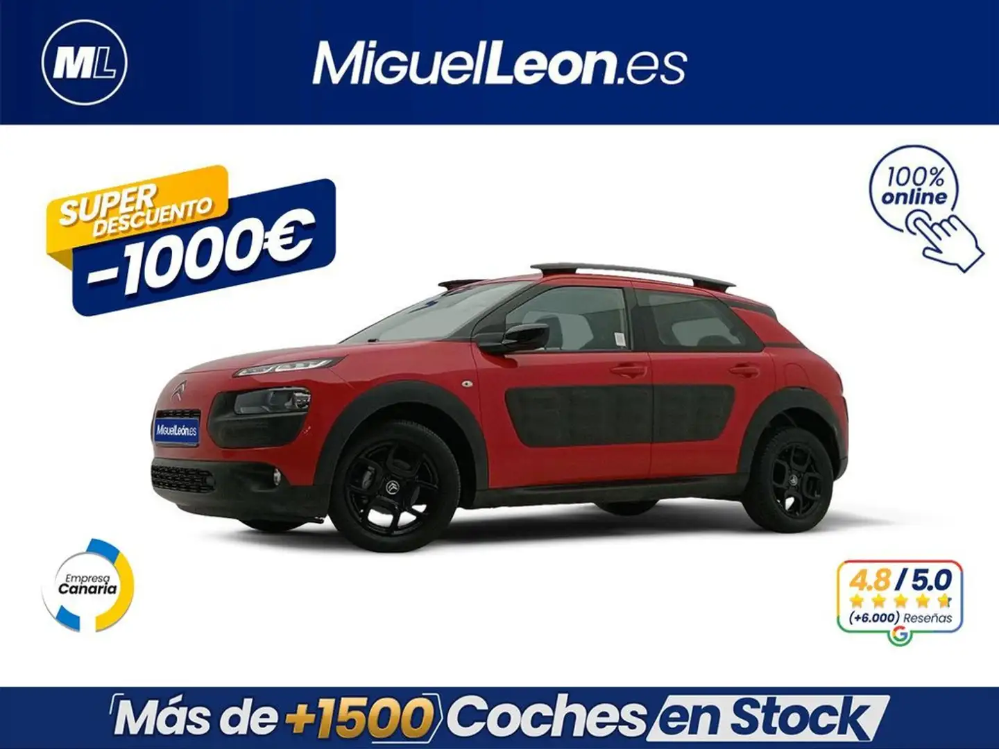 Citroen C4 Cactus 1.2 PureTech Feel 82 Rouge - 1