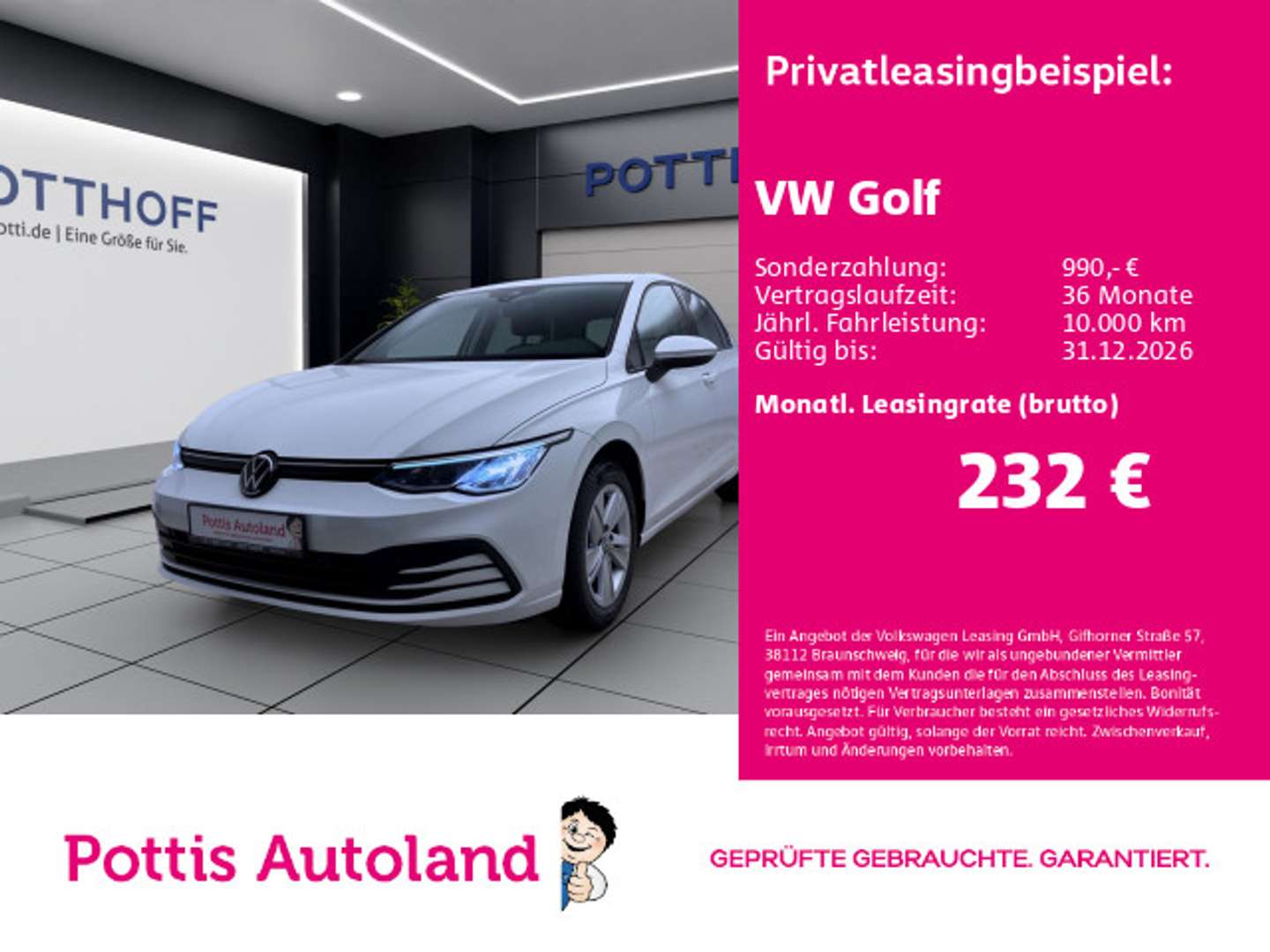Volkswagen Golf nuo 335 €/ mėn Benzinas 2023m. Sedanas Mechaninė