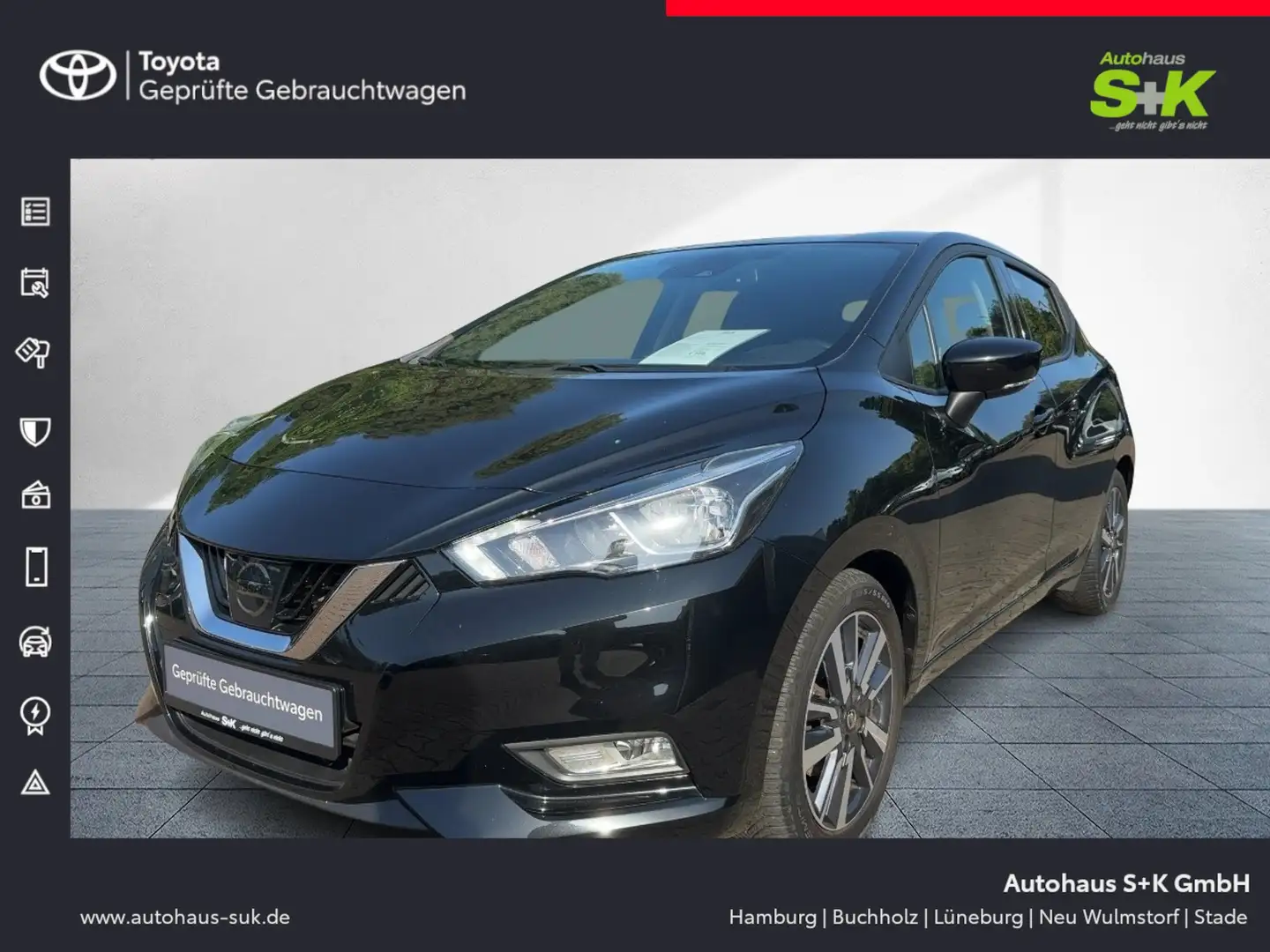 Nissan Micra +++TEMPOMAT+KLIMA+SHZ+ALLWETTER+PDC+++++++ Zwart - 1