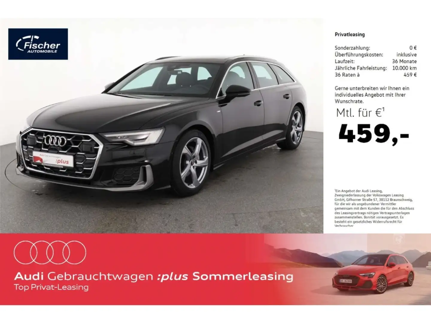 Audi A6 Avant 40 TDI quattro S line P-Dach/AHK-Vorb. Schwarz - 1