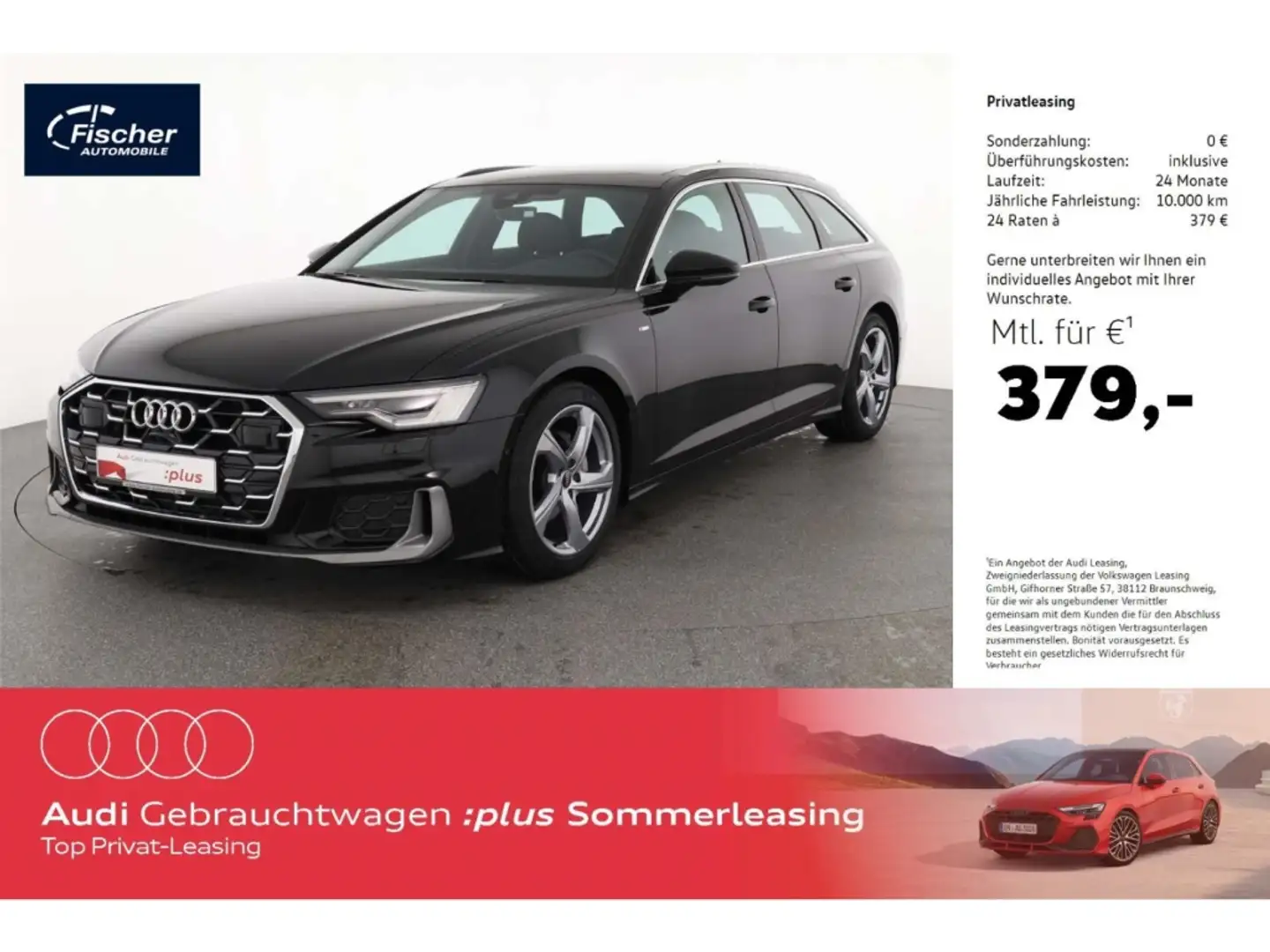 Audi A6 Avant 40 TDI quattro S line Schwarz - 1