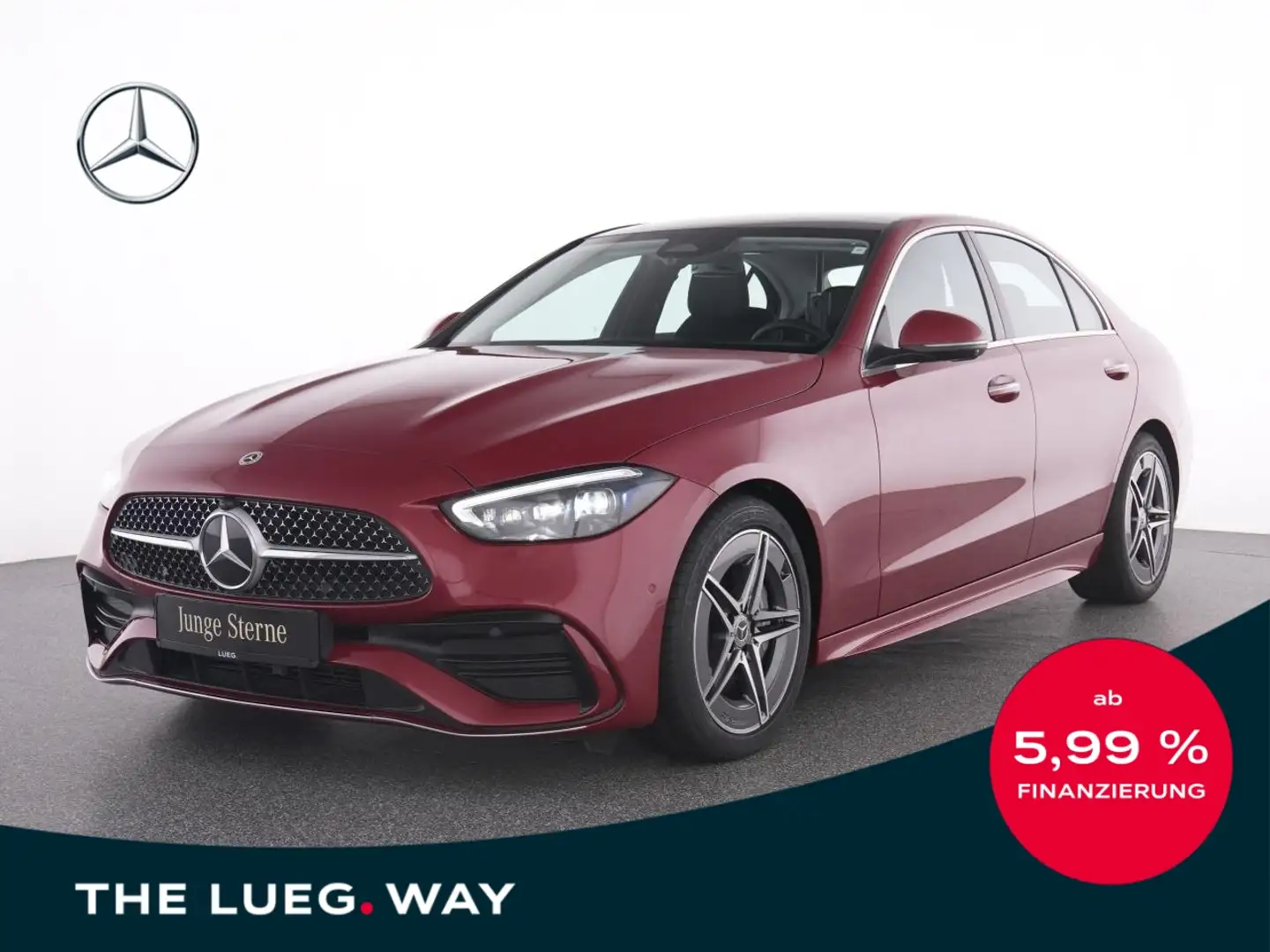 Mercedes-Benz C 300 4M AMG+Pano+DLight+HUD+360+KeyGo+Sound+Mem Rosso - 1