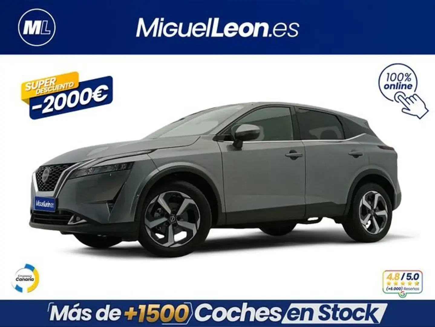 Nissan Qashqai DIG-T 103kW N-Connecta Gris - 1