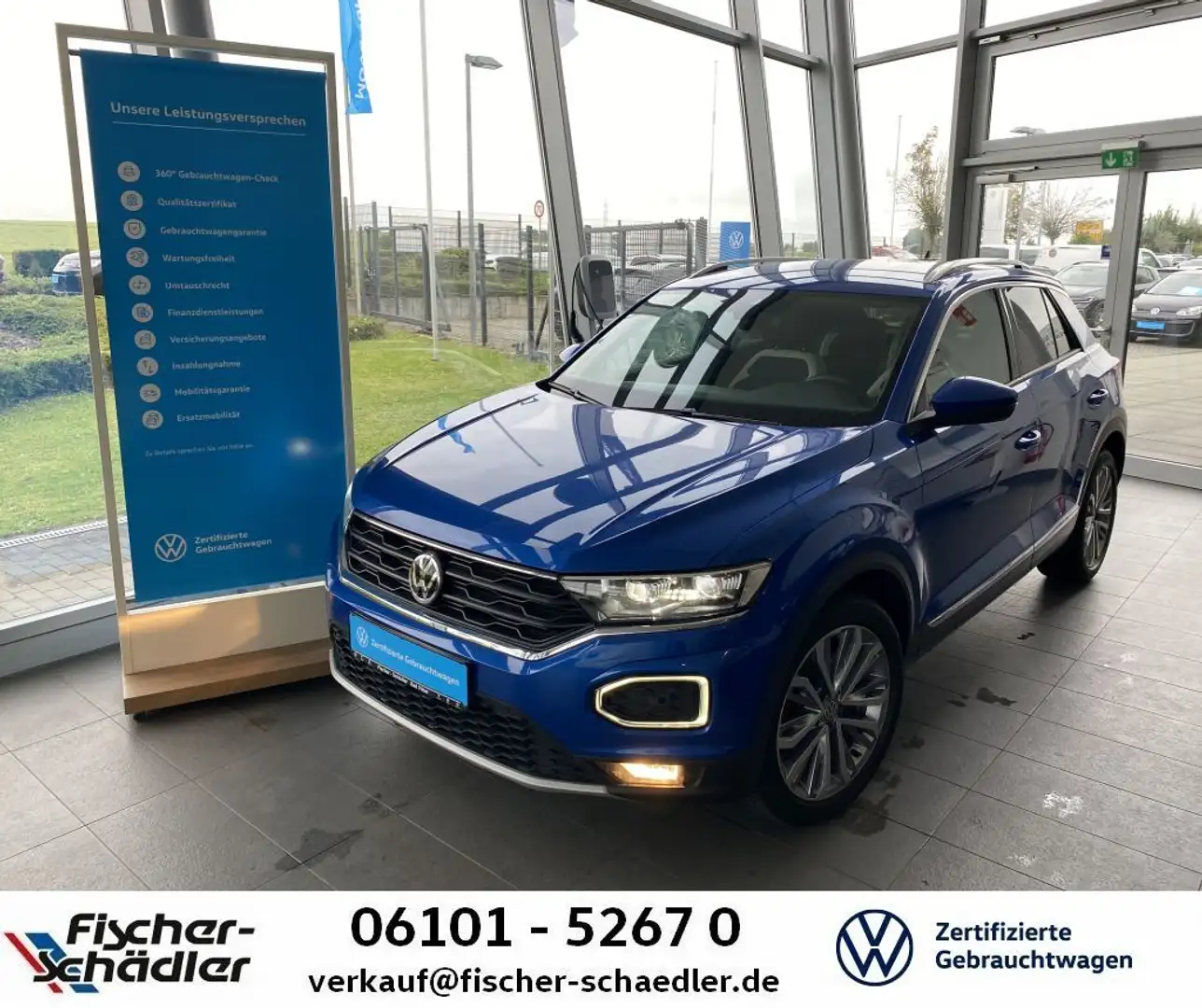 Volkswagen T-Roc T-ROC Sport 1.5TSI*DSG*LED*Navi*18''*RearView*Ac Синий - 1