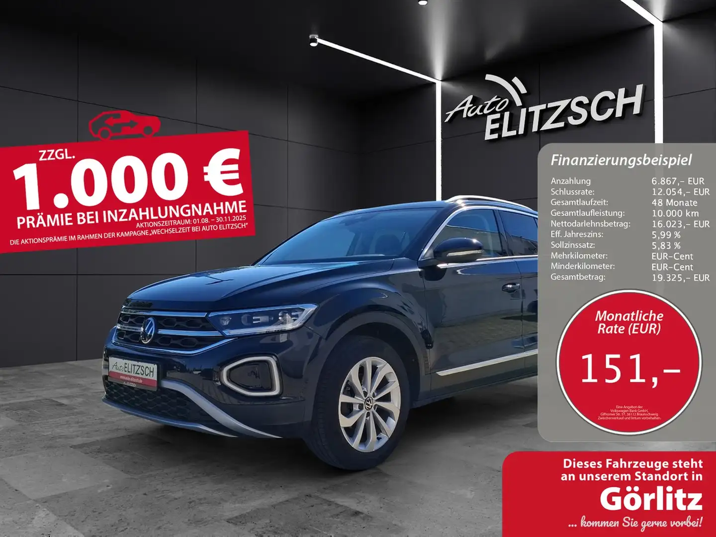 Volkswagen T-Roc TSI Style LED Navi AID ACC Park-Assist SH Schwarz - 1