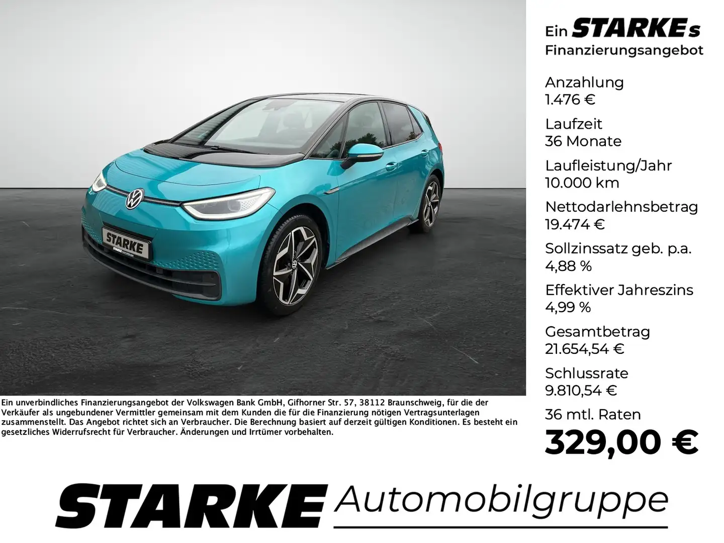 Volkswagen ID.3 Pure Performance Blau - 1