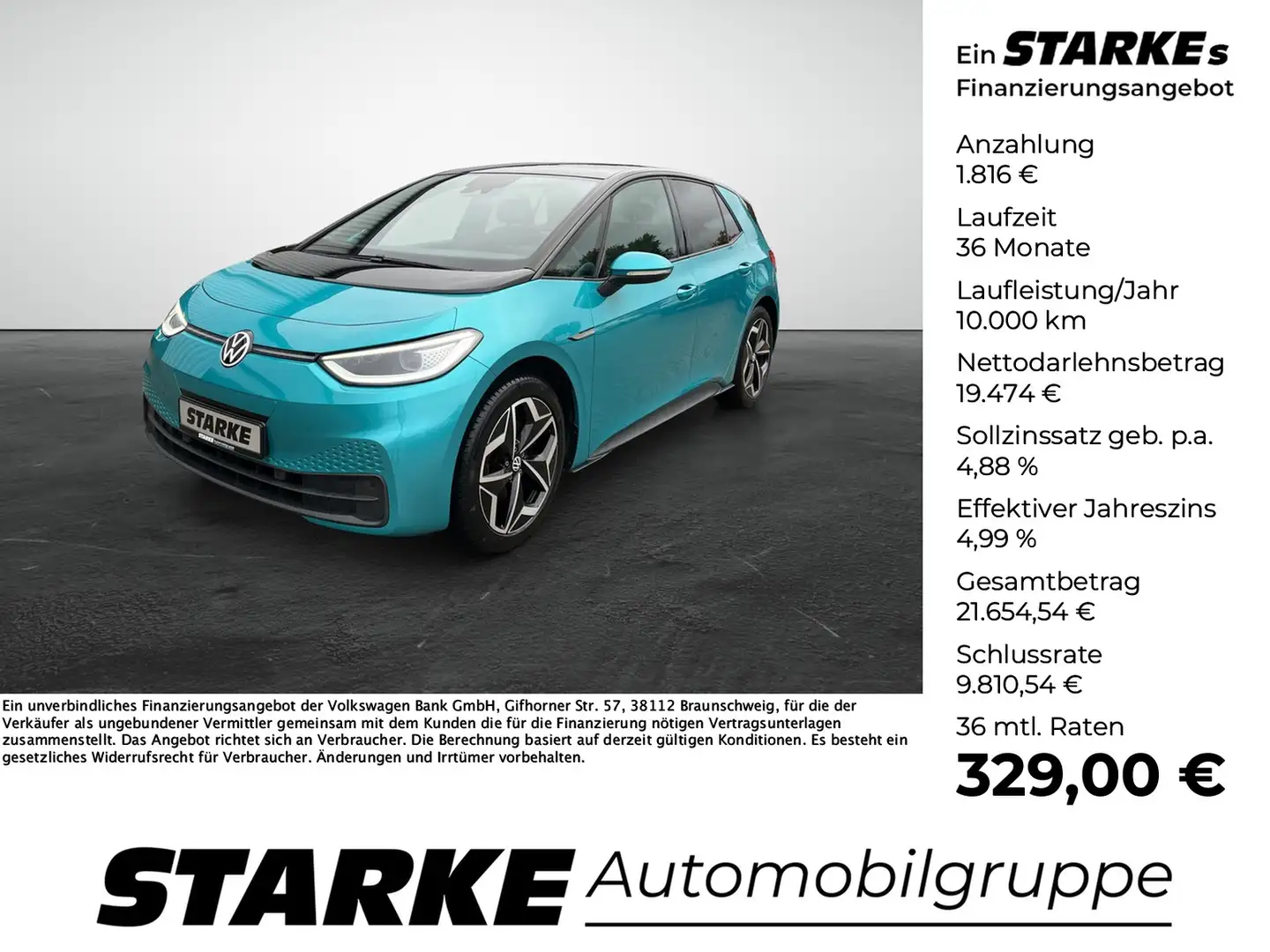 Volkswagen ID.3 Pure Performance Blau - 1