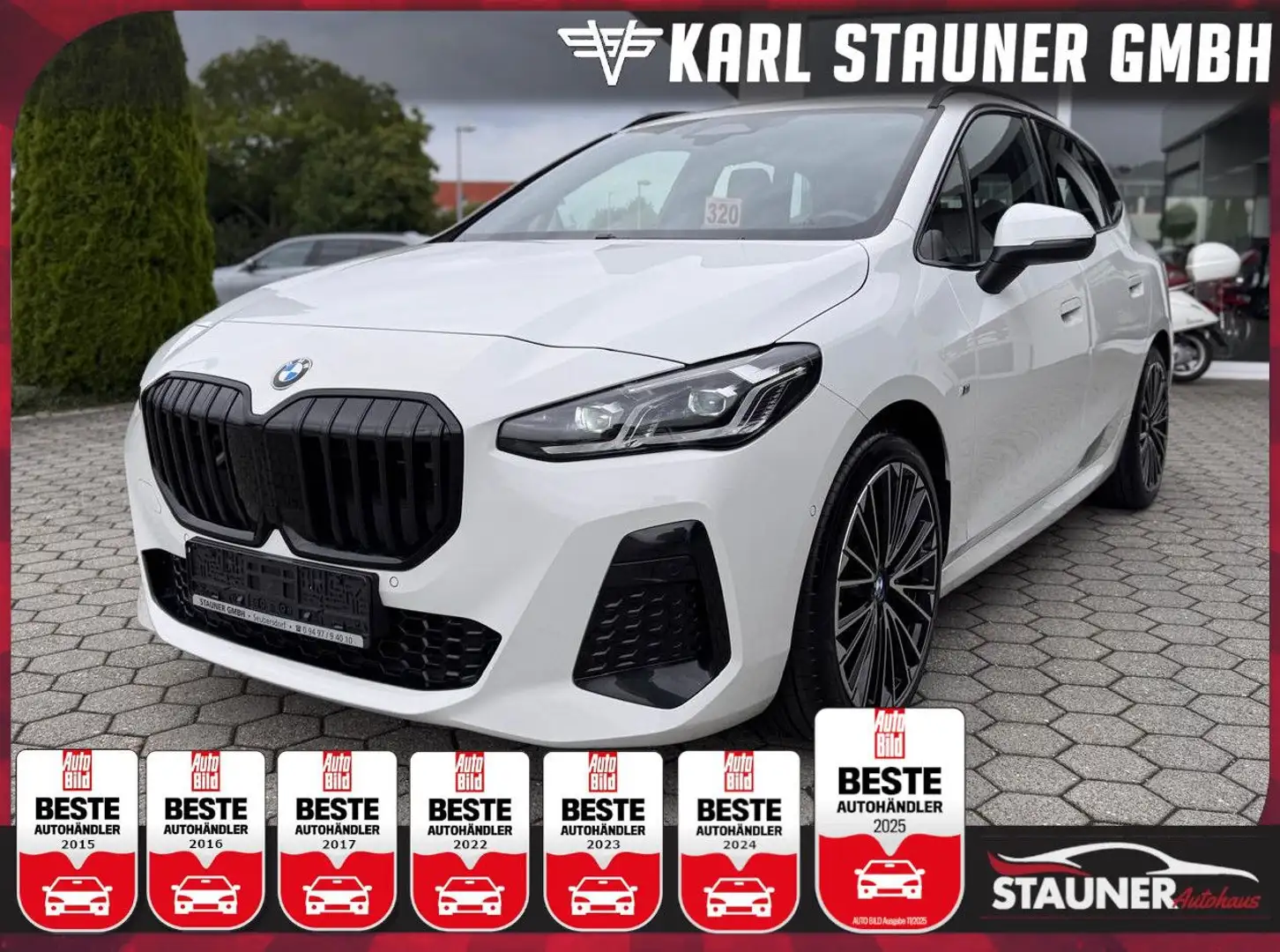BMW 218 i Active Tourer M-Sport AHK KAMERA LED Weiß - 1