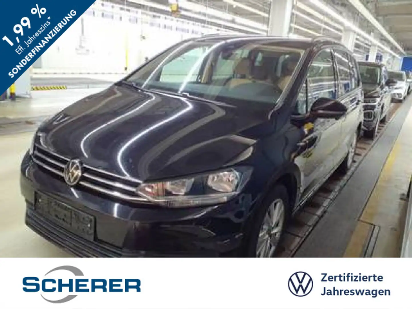 Volkswagen Touran 1.5 TSI Comfortline DSG NAVI AHK RearView Schwarz - 1