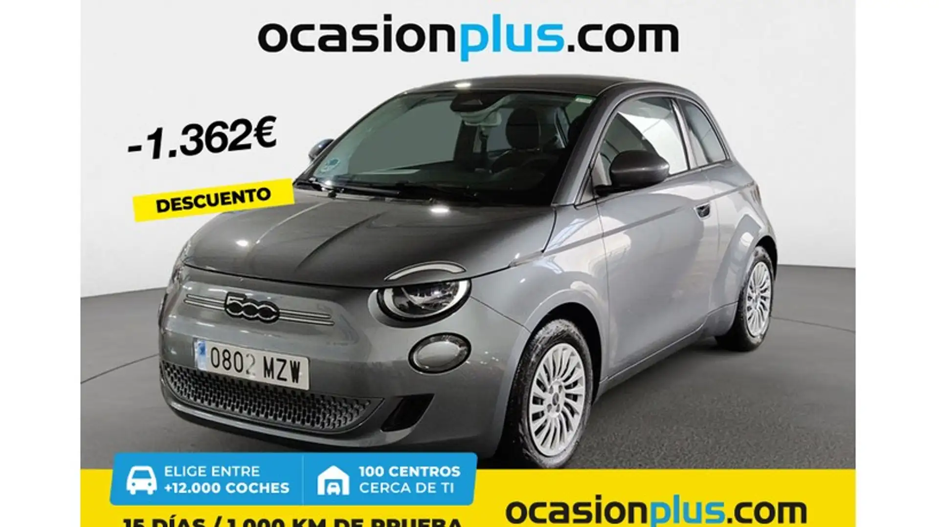 Fiat 500e 70Kw Action Gris - 1