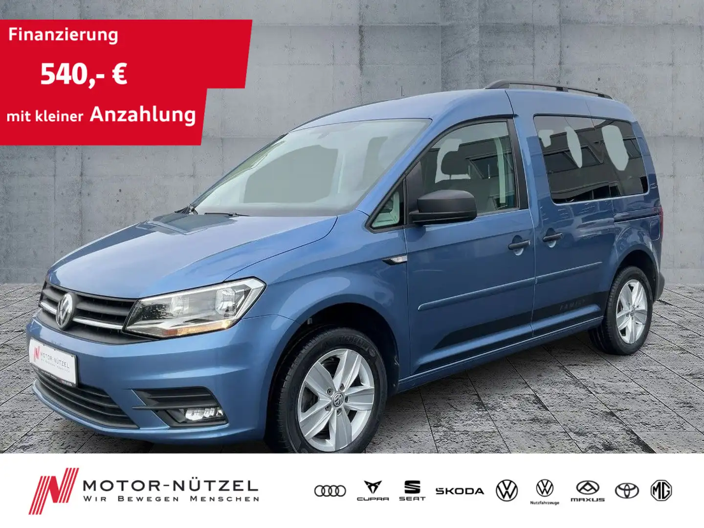 Volkswagen Caddy 1.4 TSI DSG TRENDLINE NAVI+SHZ+STDHZG+GRA Blauw - 1