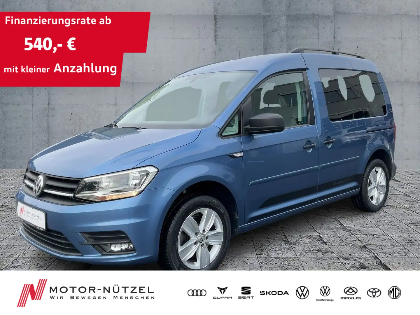 Volkswagen Caddy 1.4 TSI DSG TRENDLINE NAVI+SHZ+STDHZG+GRA Blauw - 1