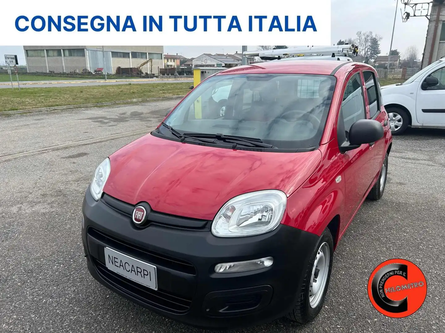 Fiat Panda 1.3 MJT POP 2 POSTI VAN N1 AUTOCARRO-CLIMA- Rot - 1