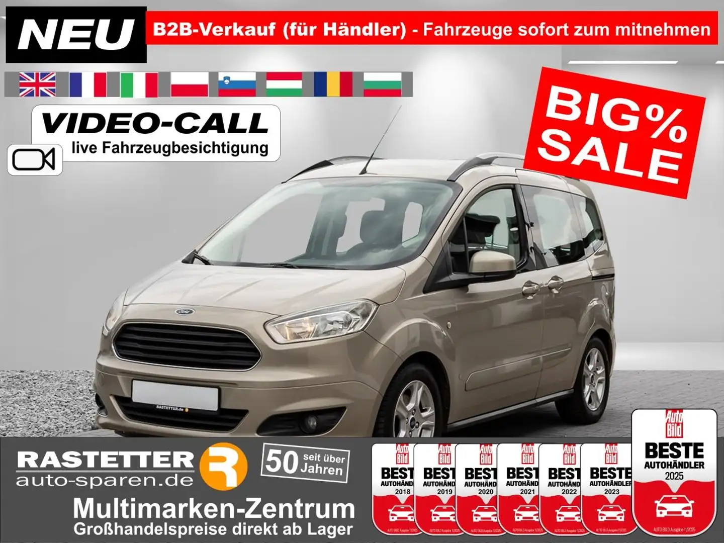 Ford Tourneo Courier Trend Sitzhzg+Klima+LMF+Temp+Nebel+Bluet+USB Bej - 1