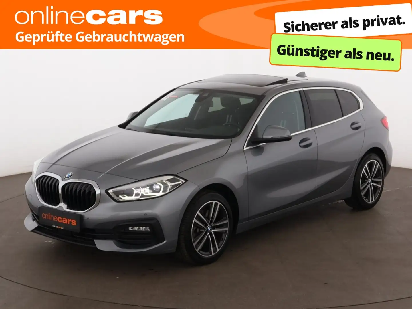 BMW 118 i Advantage Aut LED SKY DIGITAL-TACHO NAVI Grau - 1