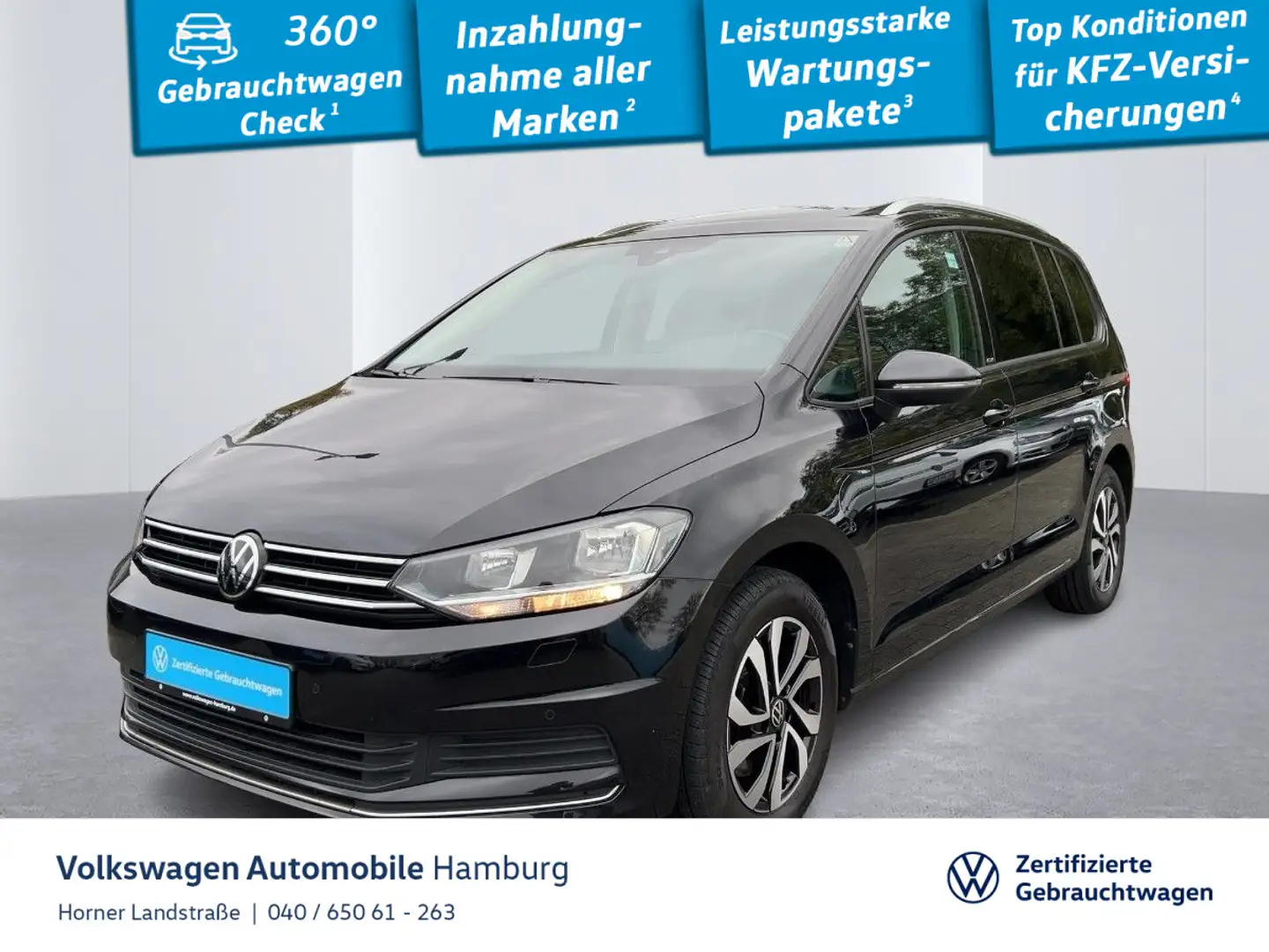 Volkswagen Touran 1.5 TSI DSG Panoramadach Sitzheizung PDC Schwarz - 1