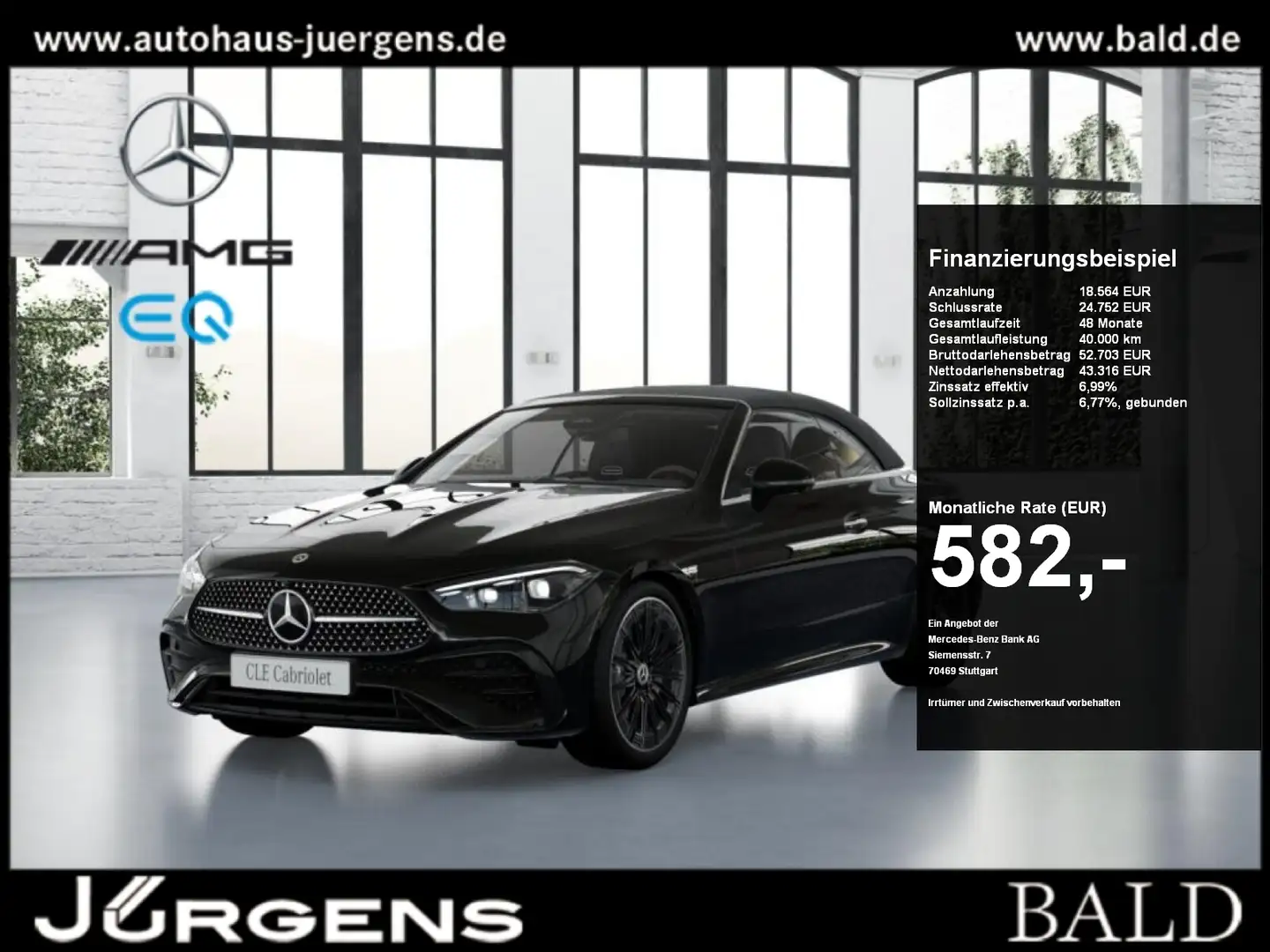 Mercedes-Benz CLE 300 4MATIC Cabriolet AMG-Sport+Burm+Digital Noir - 1