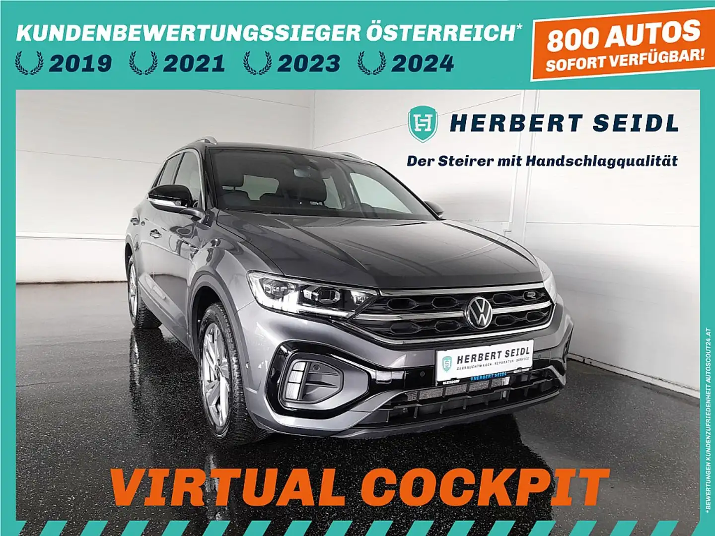 Volkswagen T-Roc R-LINE 2.0 TDI DSG *LED PLUS / VIRTUELL / NAVI ... Grau - 1