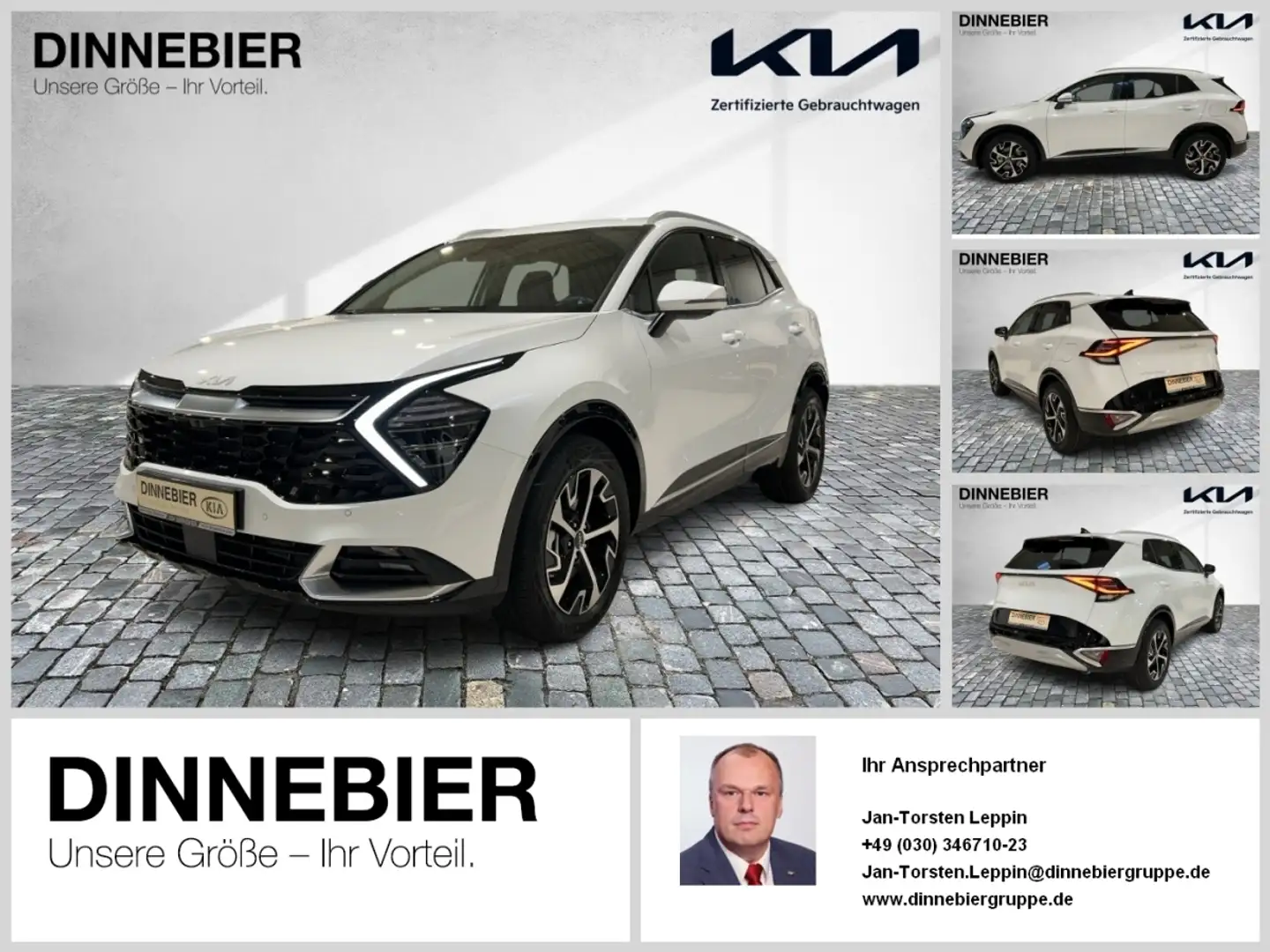 Kia Sportage Spirit 1.6T LED+360°Kamera+Navi+SHZ Bianco - 1