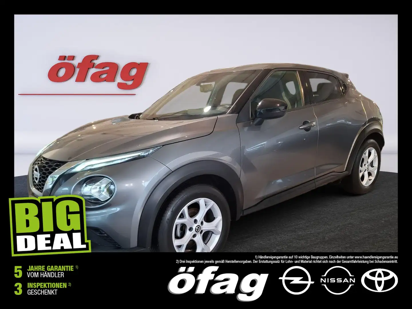 Nissan Juke 1.0 DIG-T N-Connecta LED+Kam.+PDC Gris - 1
