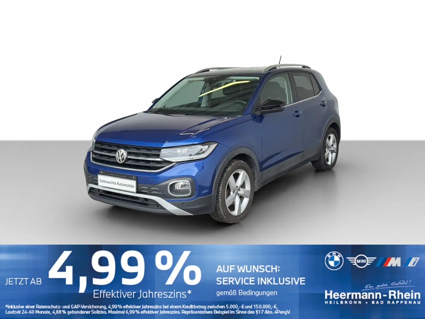 Volkswagen T-Cross 1.0 TSI OPF DSG Navi.ACC.Media.LightAss. Blau - 2