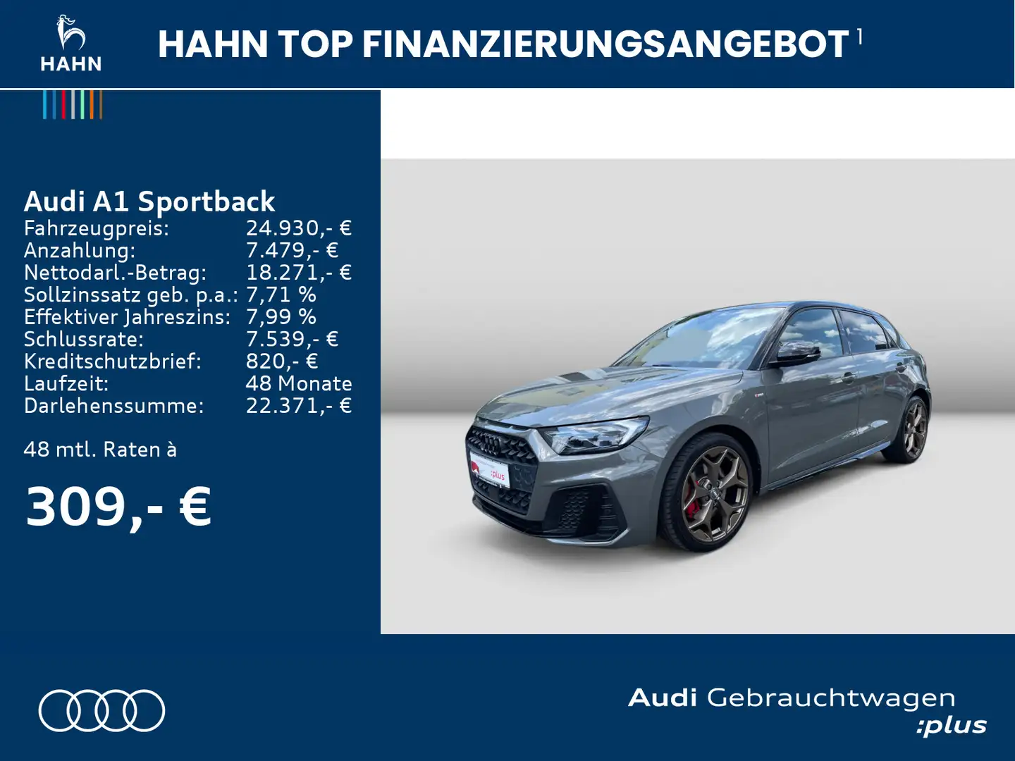 Audi A1 40TFSI edition one S-trc S-line B&O Grau - 2