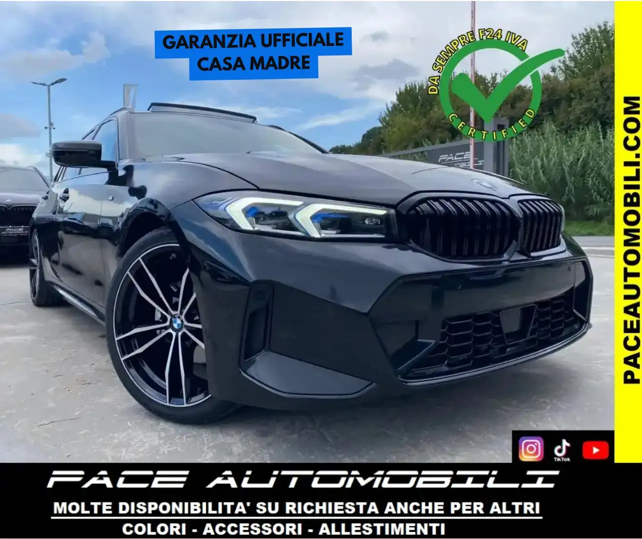 BMW 320 D M SPORT M-SPORT MSPORT TETTO KAMERA BLACK PACK Nero - 1