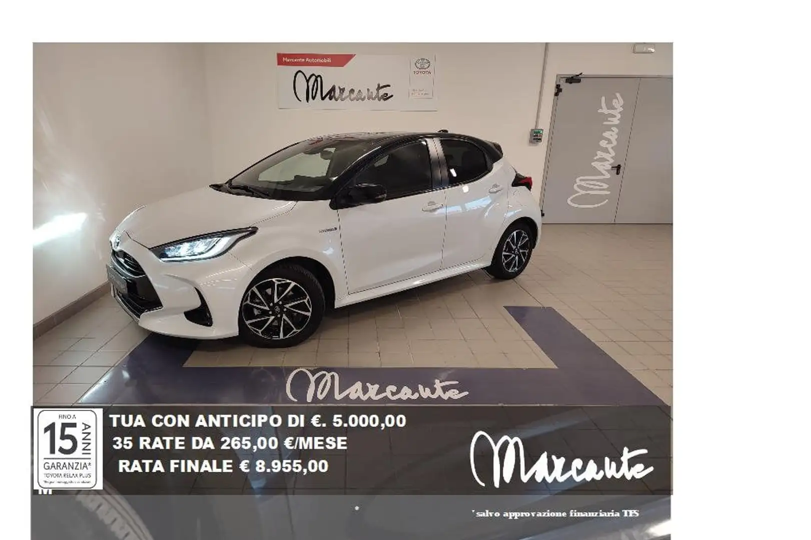 Toyota Yaris 1.5 Hybrid 5 porte Style Bianco - 1