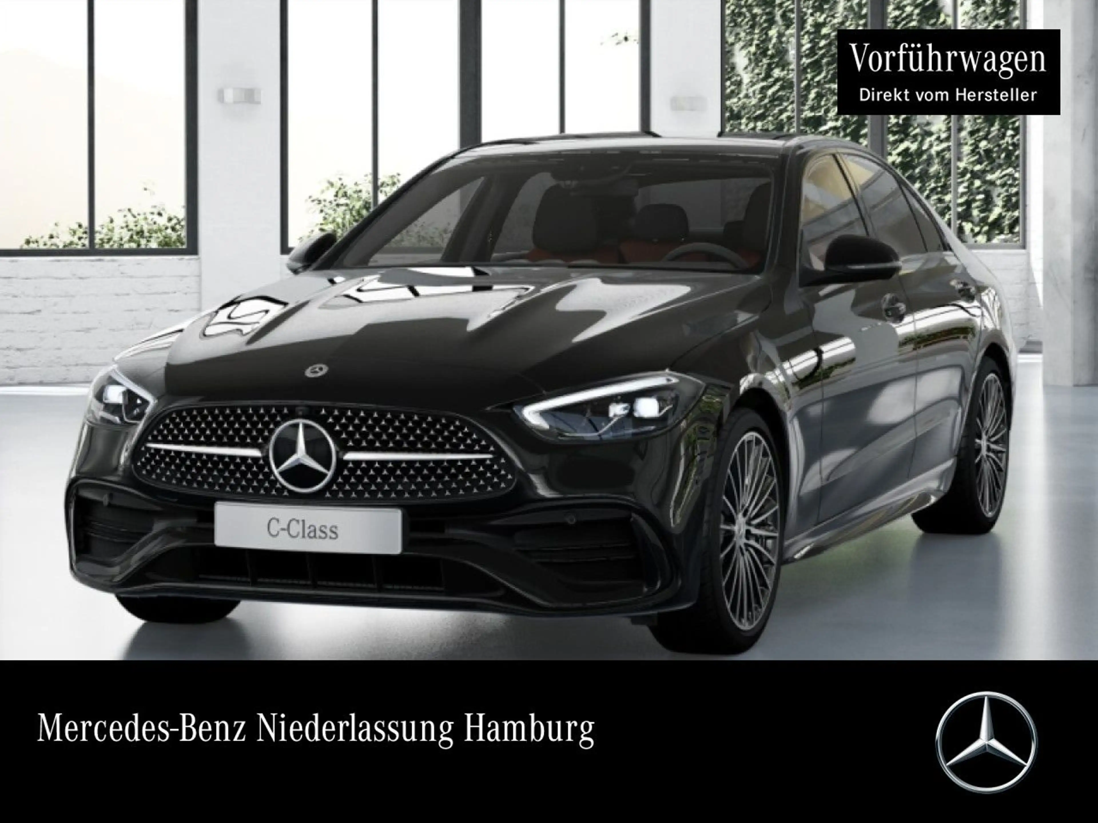 Mercedes-Benz C 180 AMG+NIGHT+PANO+360+LED+19"+TOTW+KEYLESS+9G