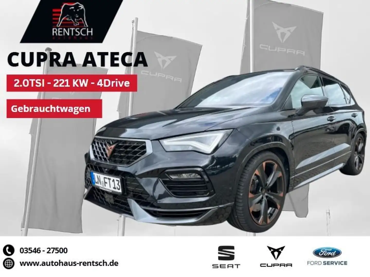 CUPRA Ateca Cupra Ateca 2.0TSI 4Drive ACC*DCC*DAB*AHK*SHZ* Schwarz - 1