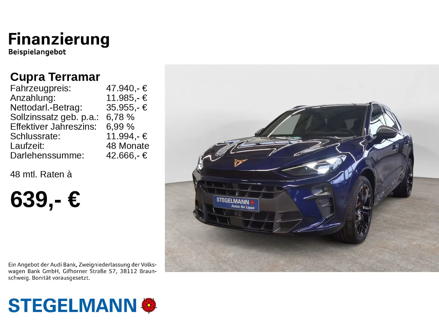 CUPRA Terramar VZ 1.5 e-HYBRID 20" Panorama AHK Matrix Blau - 2