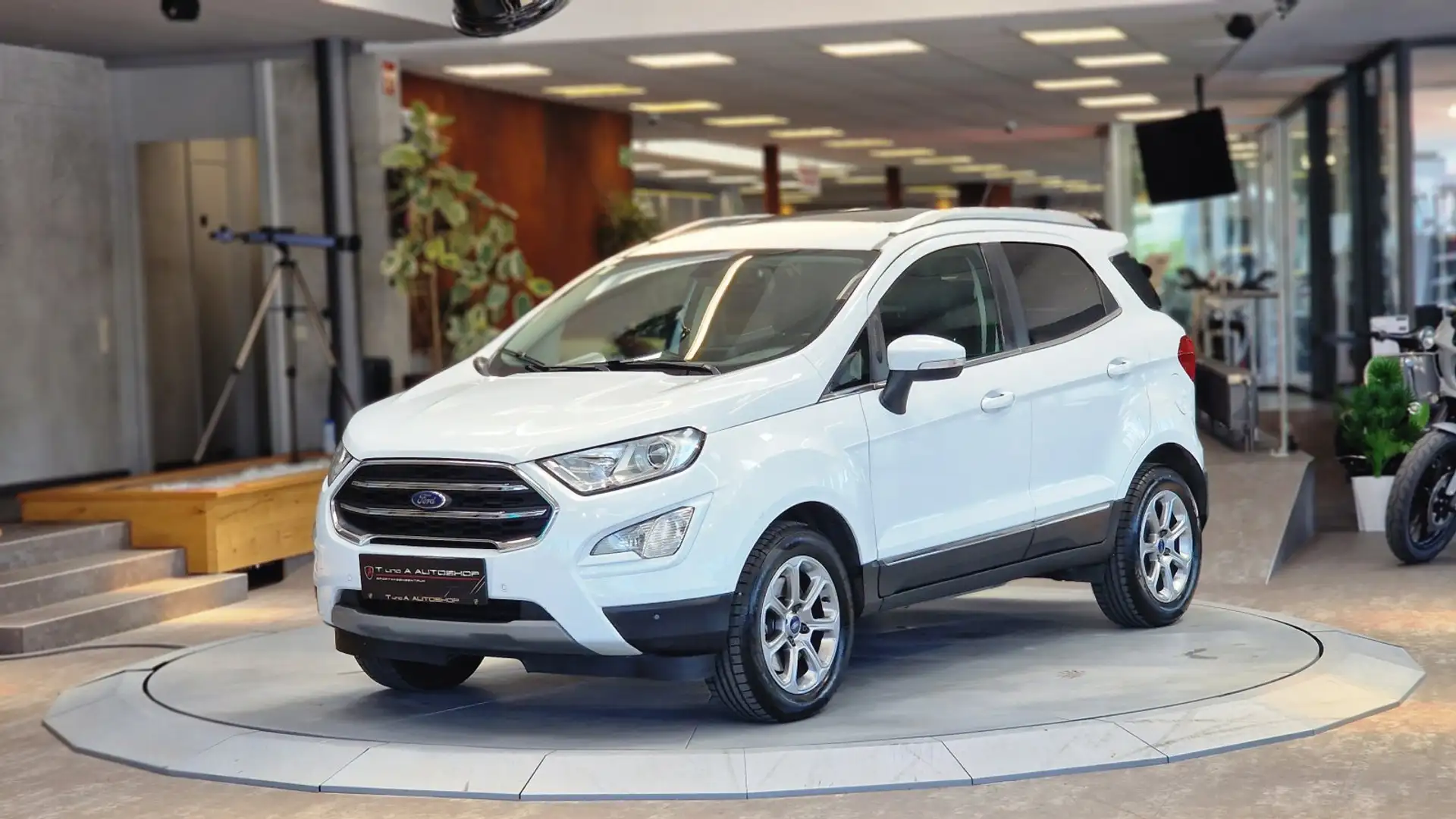 Ford EcoSport Titanium Aut. *Scheibedach*Navi*Lenkradheizung*Kam Weiß - 1