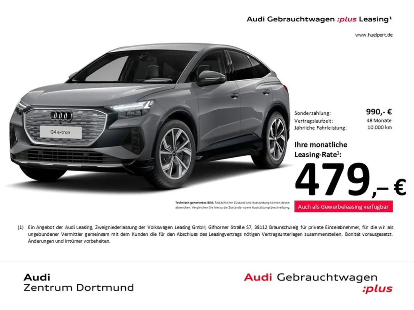 Audi Q4 e-tron Sportback 45 quattro advanced AHK LM20 Grau - 1