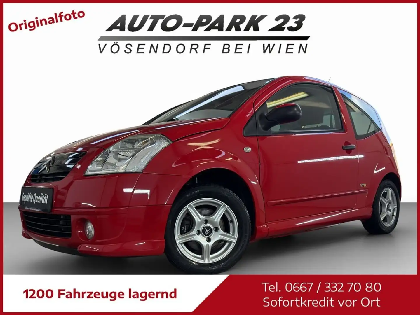 Citroen C2 1,4i***V T R**AUTOMATIC*NUR 47.000KM*PICKERL3/2027 Rot - 1