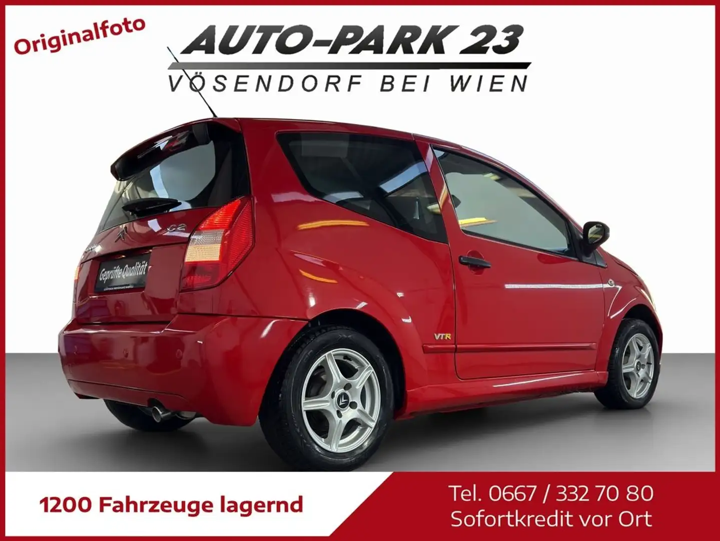 Citroen C2 1,4i***V T R**AUTOMATIC*NUR 47.000KM*PICKERL3/2027 Rot - 2