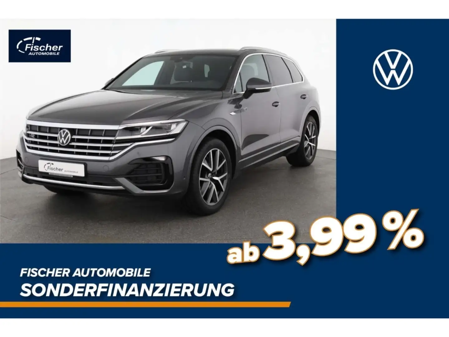 Volkswagen Touareg 3.0 TDI V6 4Mot. R-Line Tip. AHK/Luftfe. Grau - 1