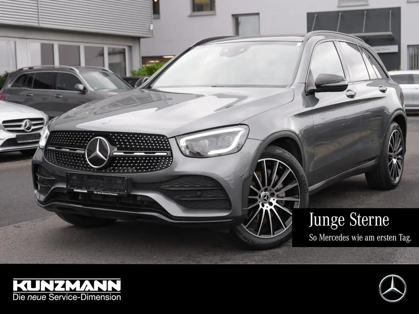 Mercedes-Benz GLC 200 4M AMG MBUX Navi+ Distronic Panorama Gris - 1