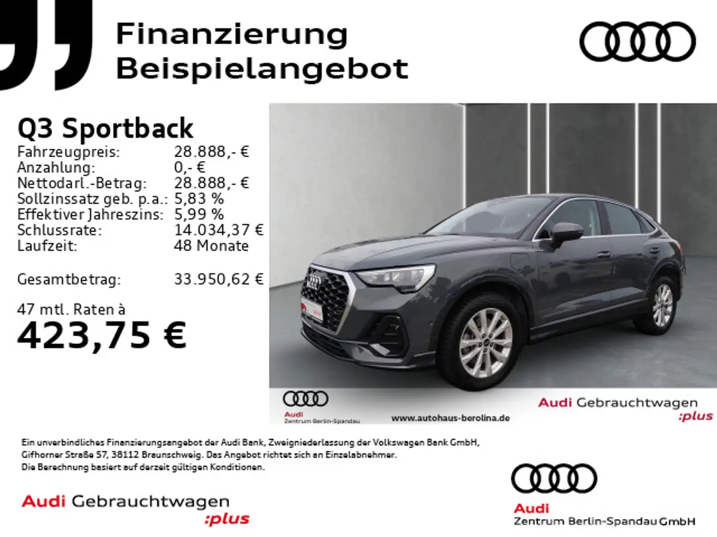 Audi Q3 45 TFSI e S tronic *NAV+*Virt.C+* Gris - 1