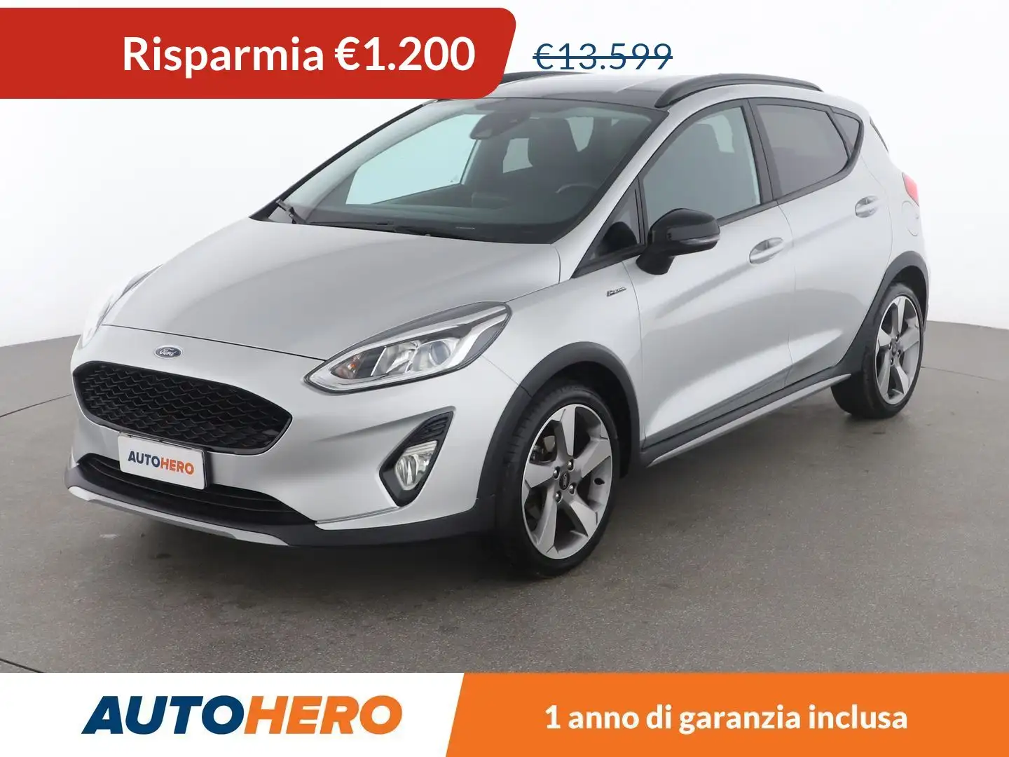 Ford Fiesta 1.0 EcoBoost Active 100 CV Argento - 1