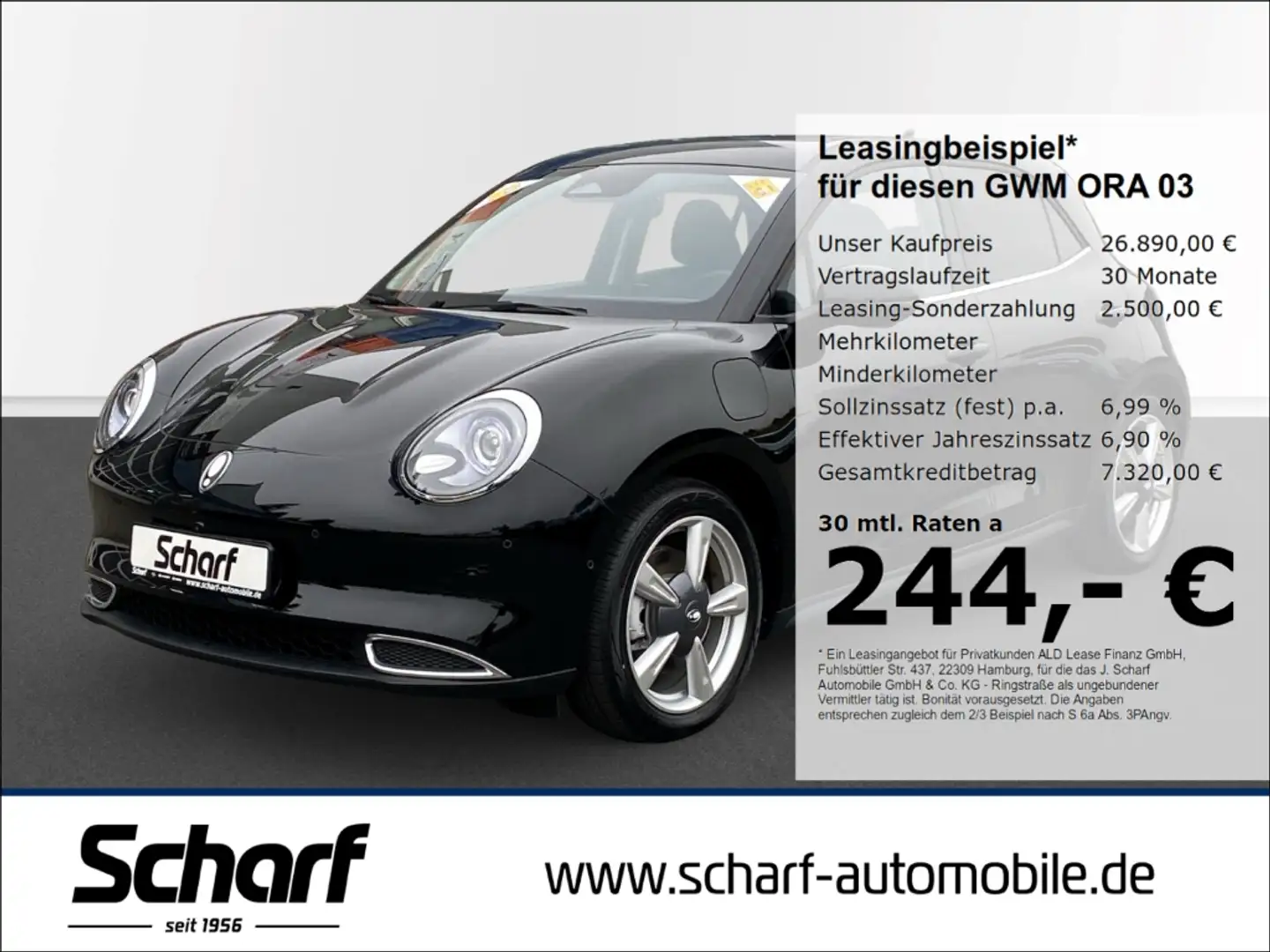GWM ORA 03 400 PRO Plus * Navi Panorama SHZ LHZ PDC DAB Noir - 1
