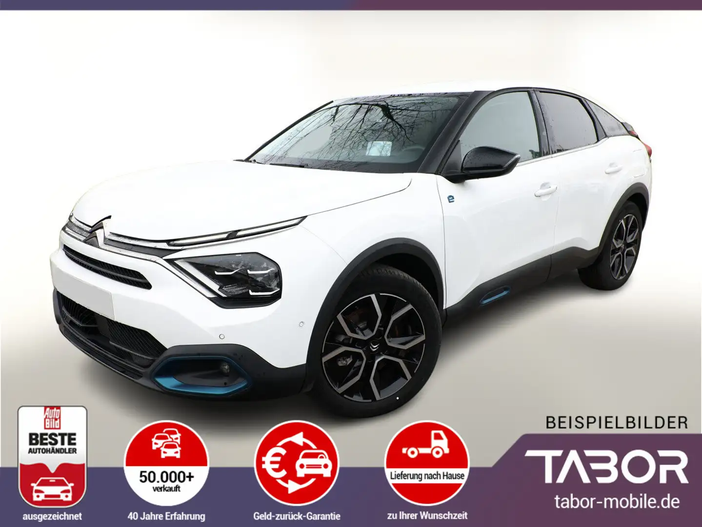Citroen C4 e- 50kWh Shine LED Nav Kam HUD PDC AppCo 18Z Wit - 1