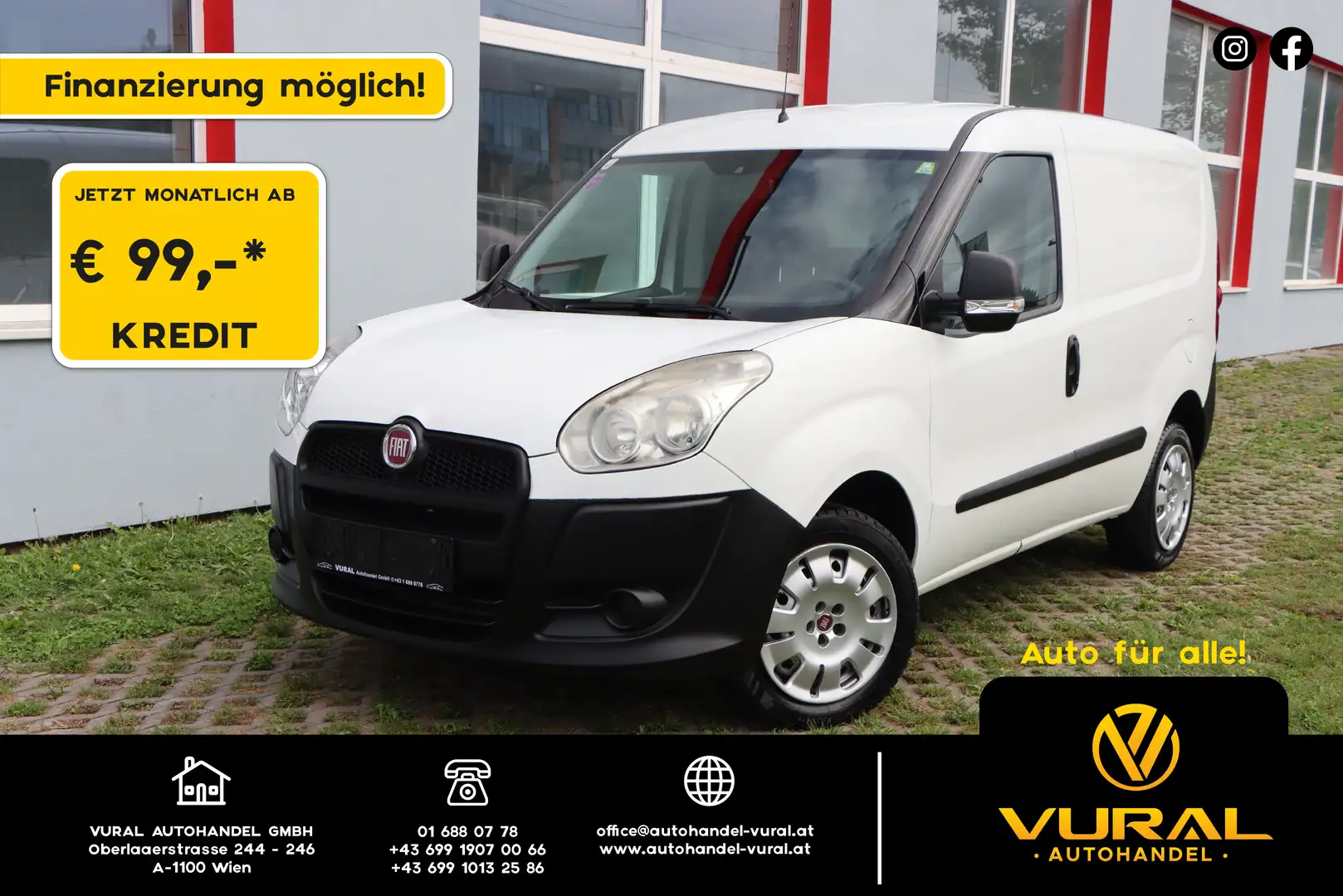 Fiat Doblo Basis Kasten Wit - 1