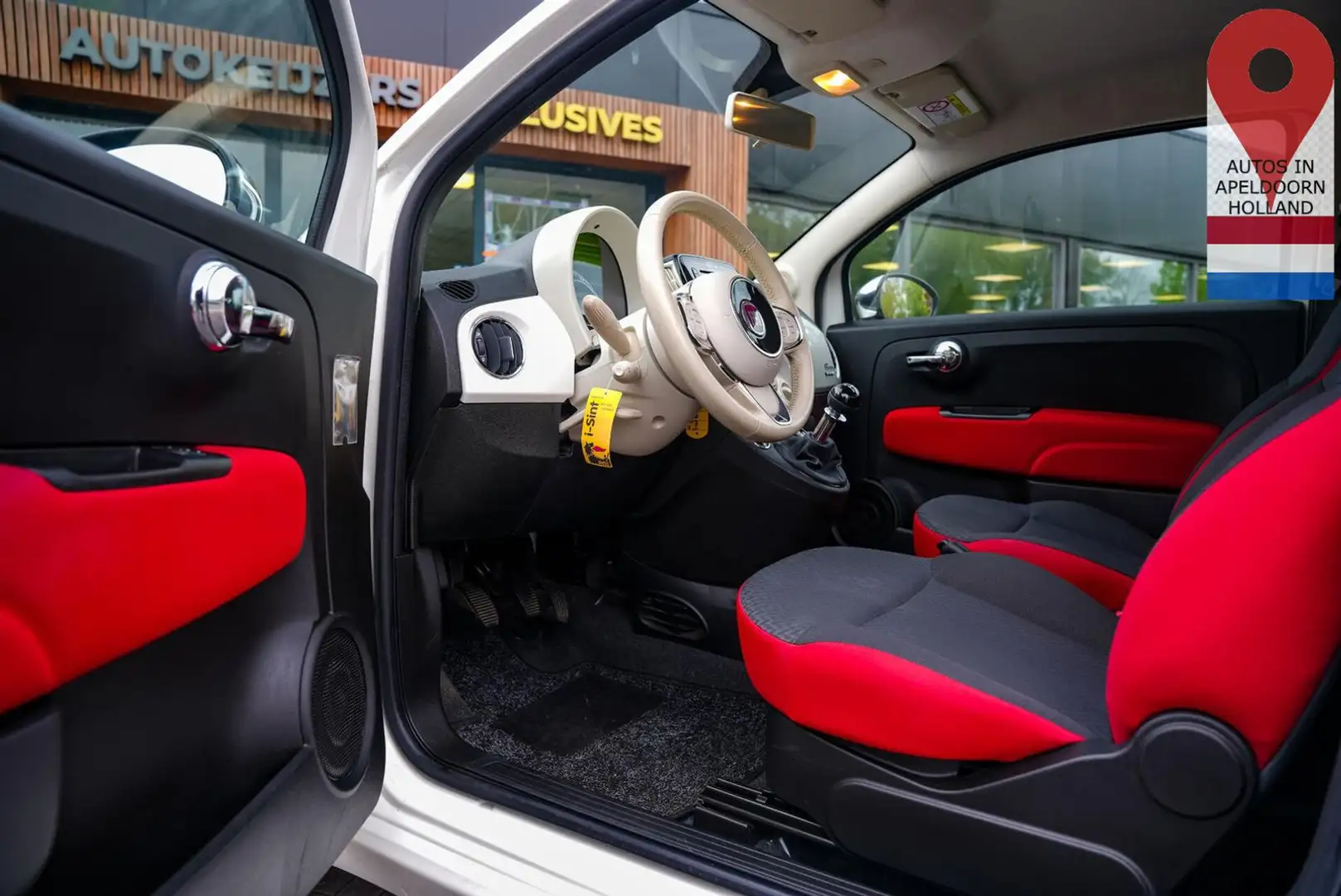 Fiat 500 0.9 TwinAir Turbo Mirror klima Cruise LMF 15 Wit - 2