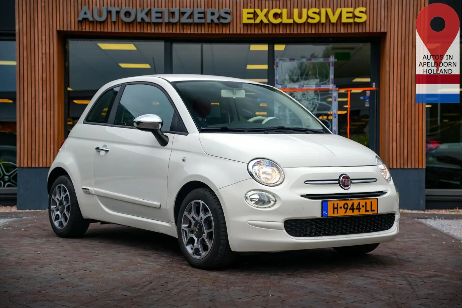 Fiat 500 0.9 TwinAir Turbo Mirror klima Cruise LMF 15 Wit - 1
