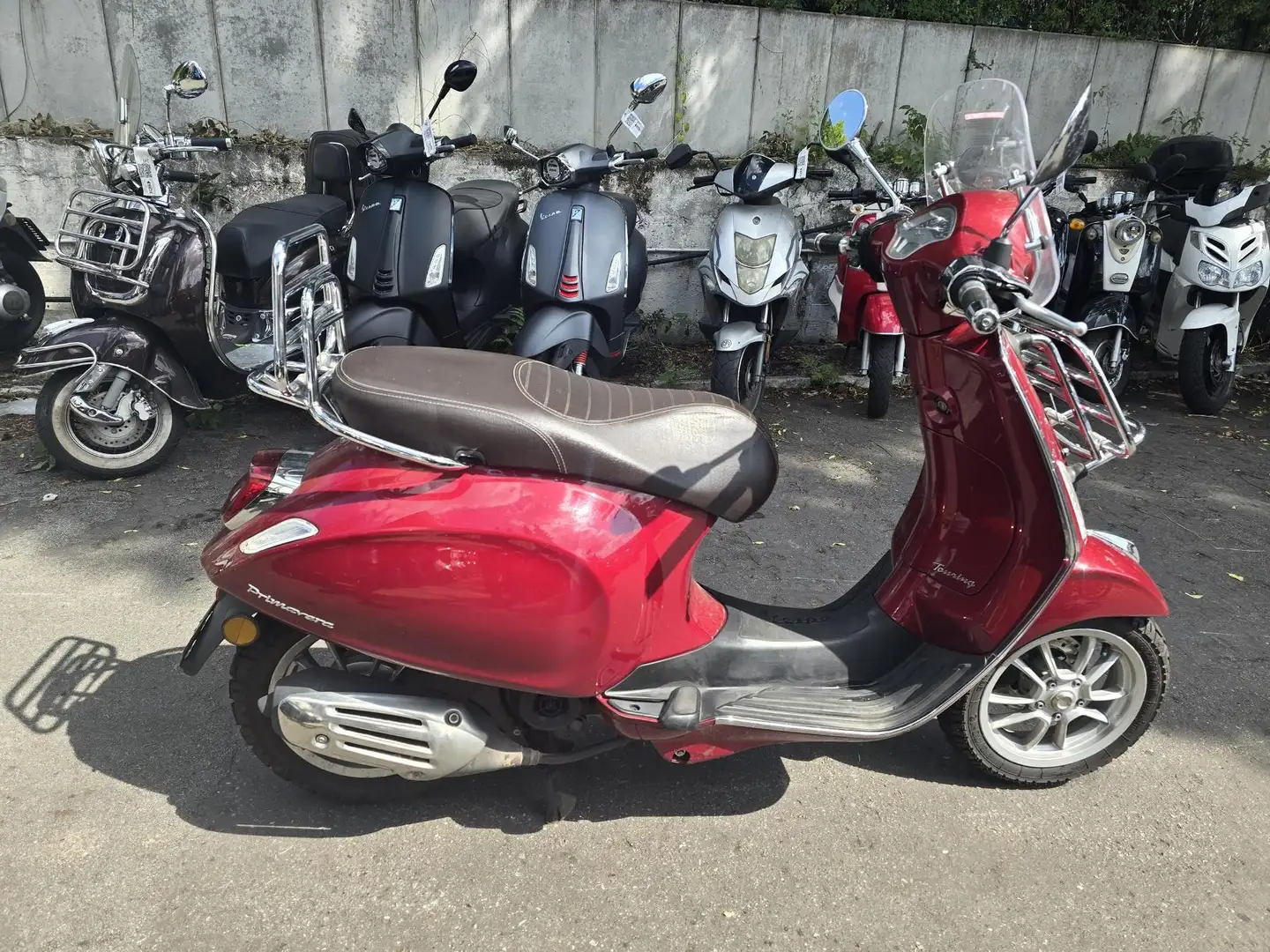 Vespa Primavera 50 Touring Träger Windschild u.m. Rosso - 1